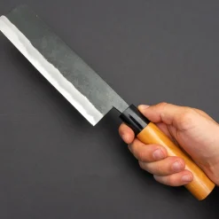 Hinokuni Shirogami Kurouchi Nakiri 18 cm