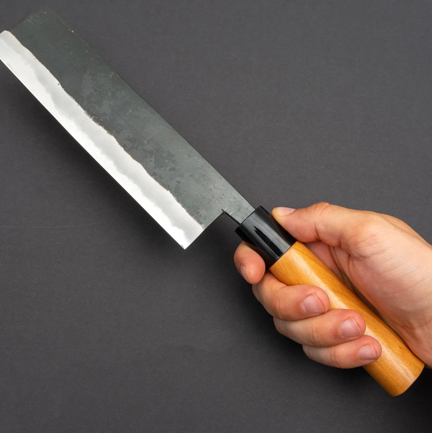 Hinokuni Shirogami Kurouchi Nakiri 18 cm