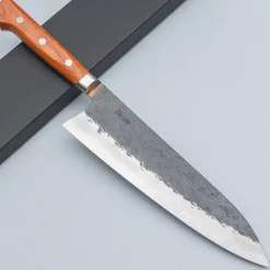Isamitsu Shirogami #1 Kurouchi Tsuchime Yo Gyuto 21 cm