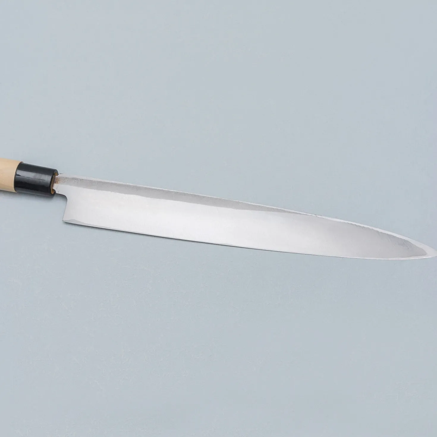 Ittetsu Uraoshi Hand Forged Tsuchime Kurouchi Shiro #2 Yanagiba 30 cm Lefthanded