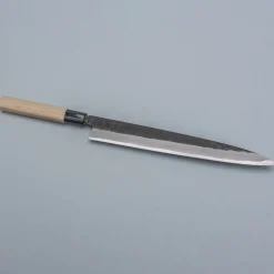 Ittetsu Uraoshi Hand Forged Tsuchime Kurouchi Shiro #2 Yanagiba 27 cm