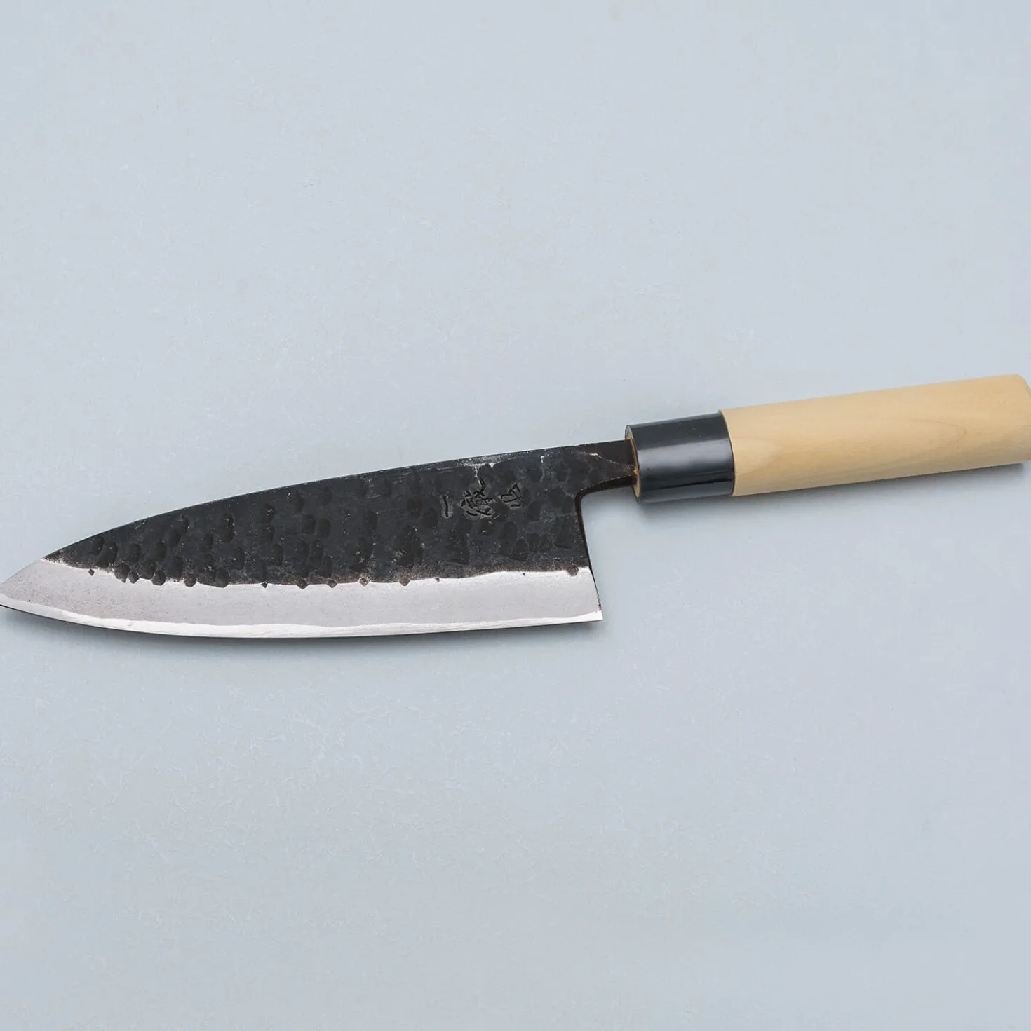 Ittetsu Uraoshi Hand Forged Tsuchime Kurouchi Shiro #2 Deba 18 cm Lefthanded