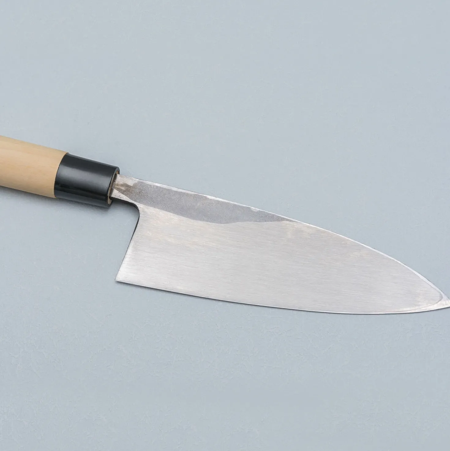 Ittetsu Uraoshi Hand Forged Tsuchime Kurouchi Shiro #2 Deba 16.5 cm Lefthanded