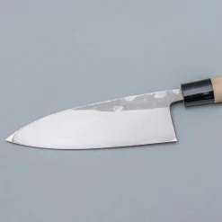 Ittetsu Uraoshi Hand Forged Tsuchime Kurouchi Shiro #2 Deba 16.5 cm