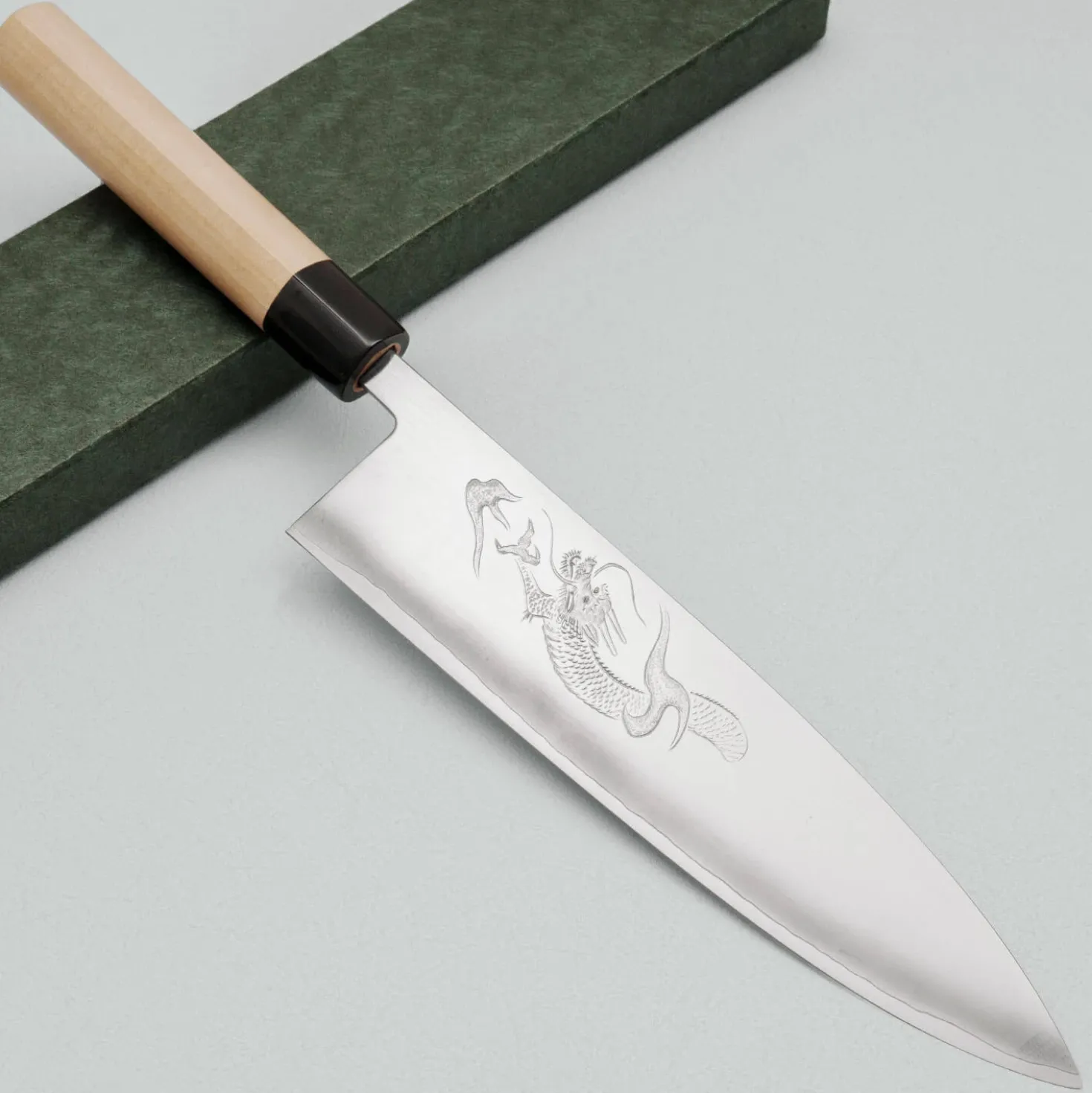 JNS Kaeru Kasumi SLD Dragon D-Handle Gyuto 24 cm