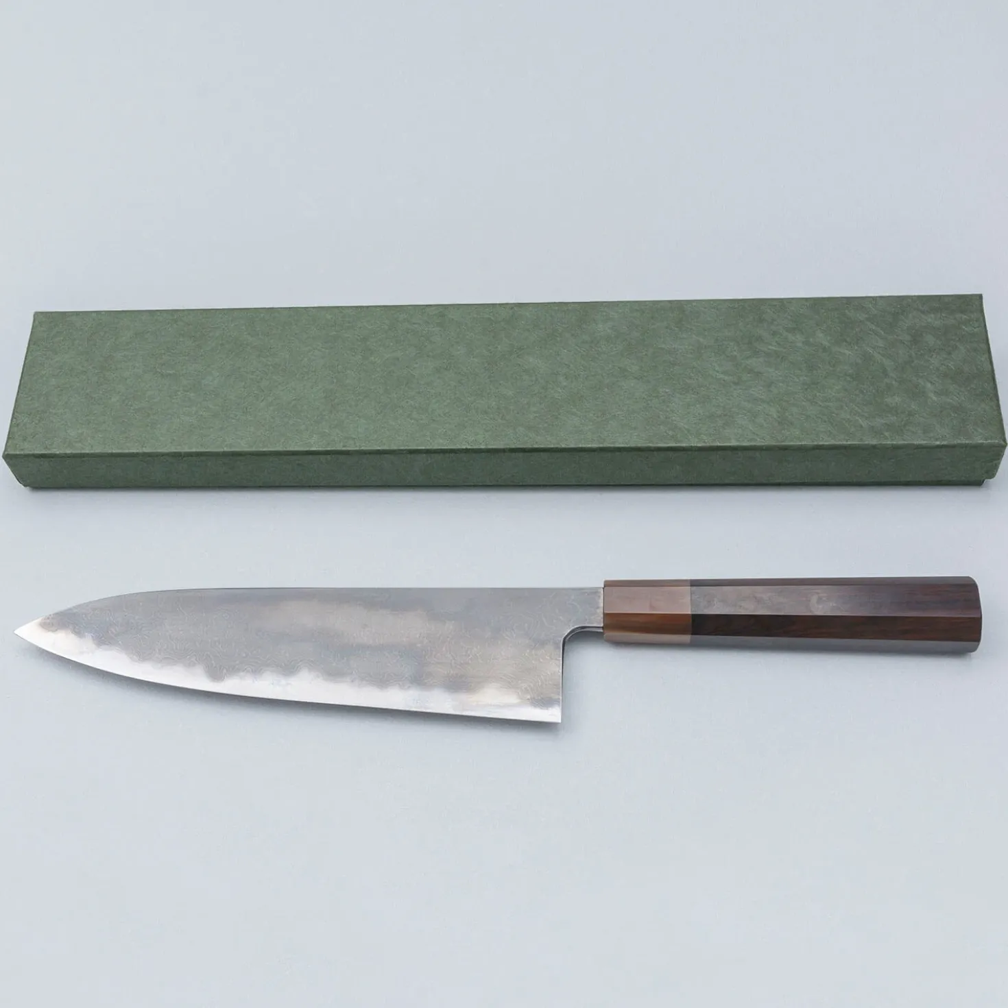JNS Kokorozashi Tanaka Shirogami 1 Damast Kasumi Gyuto 23 cm