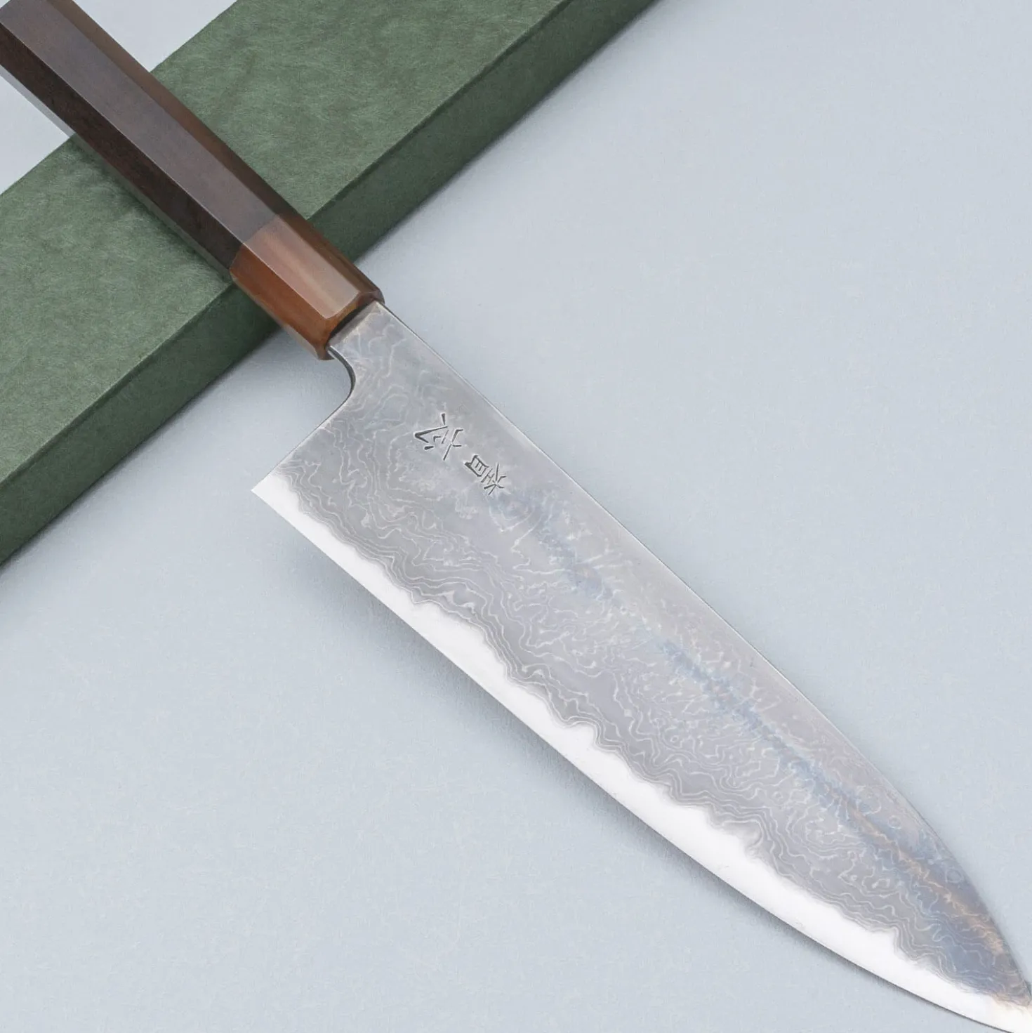 JNS Kokorozashi Tanaka Shirogami 1 Damast Kasumi Gyuto 23 cm
