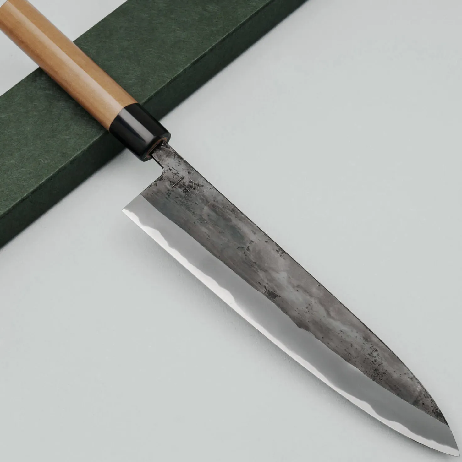 JNS Tanuki Shiro #2 Kurouchi Gyuto 24 cm