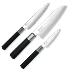 Kai Wasabi Messenset 3 delig met santoku + Slijper