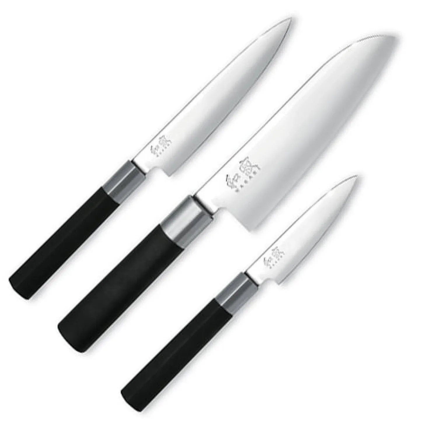Kai Wasabi Messenset 3 delig met santoku + Slijper