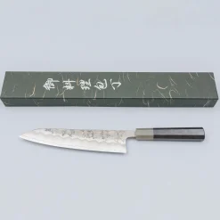 Kazoku Ginsan Nashiji Ebony Gyuto 21 cm