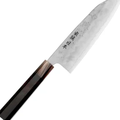 Kazoku Ginsan Nashiji Ebony Santoku 17 cm