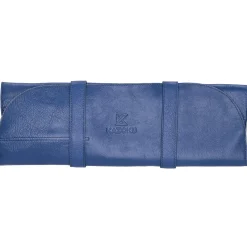 Kazoku Leren Messenmap Blauw 7 vaks