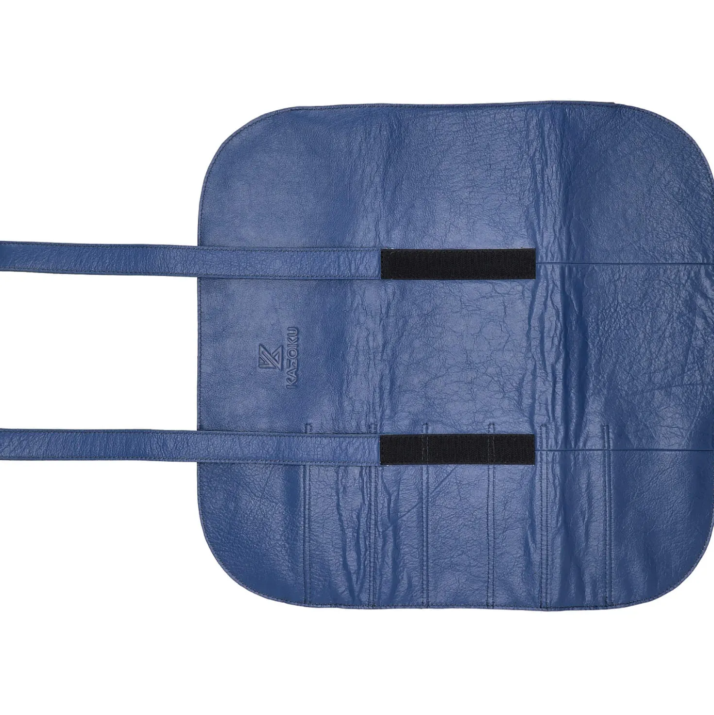 Kazoku Leren Messenmap Blauw 7 vaks
