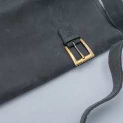 Kazoku Leren Messentas 10 vaks Zwart