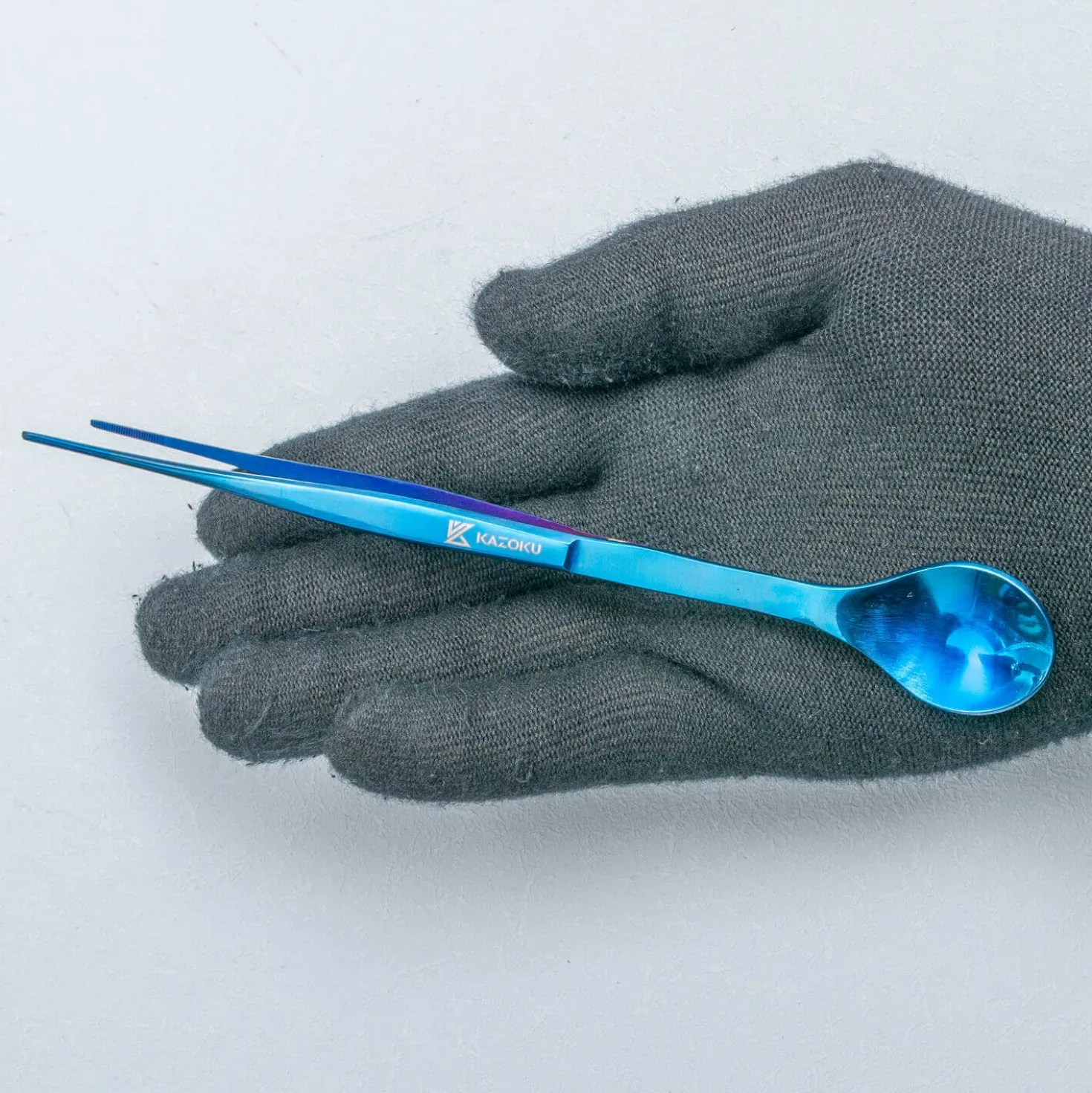 Kazoku Proeflepel Met Pincet Blauw