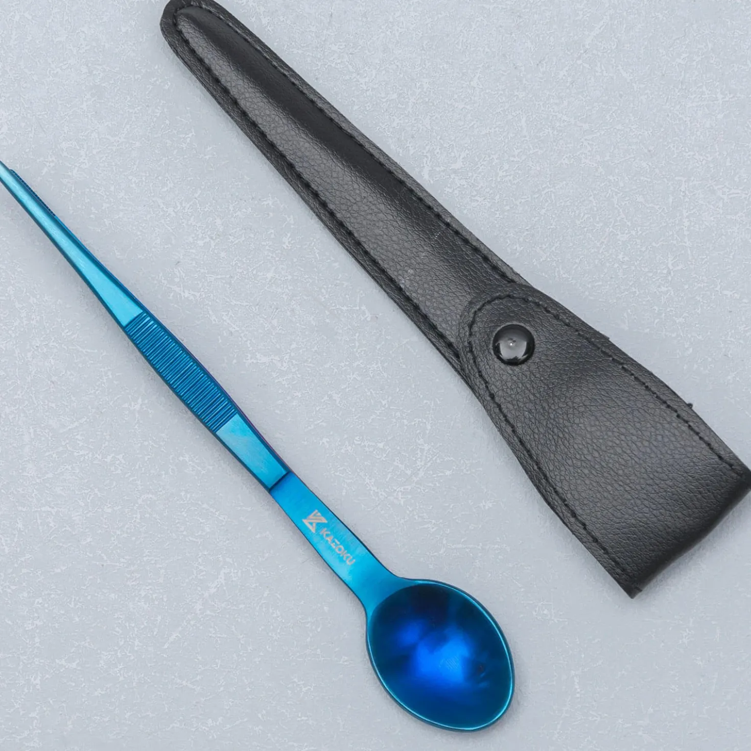 Kazoku Proeflepel Met Pincet Blauw