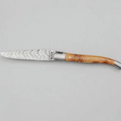 Laguiole en Aubrac Balbach Damast Zakmes Jeneverbes 12 cm