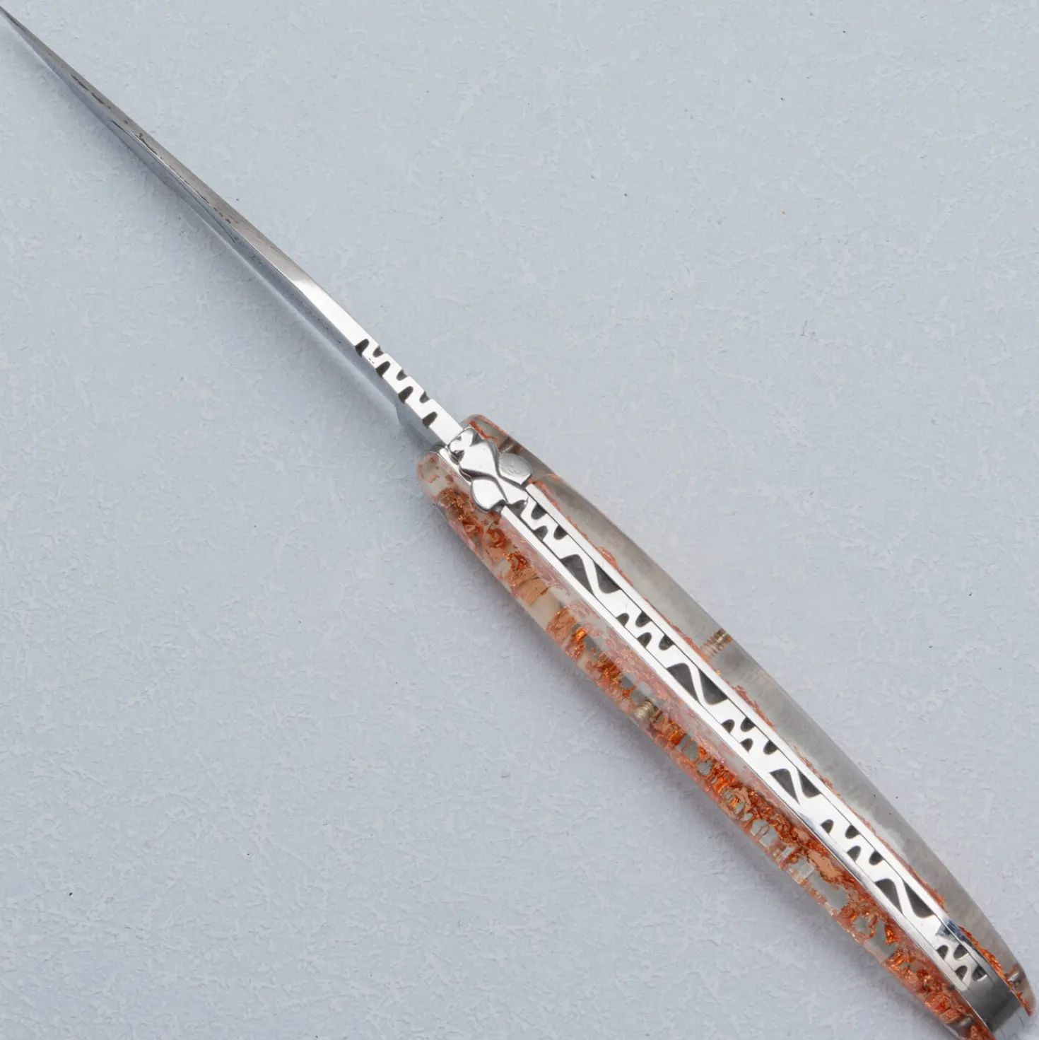 Laguiole en Aubrac Classic Zakmes Copper Glitter Full Handle 12 cm