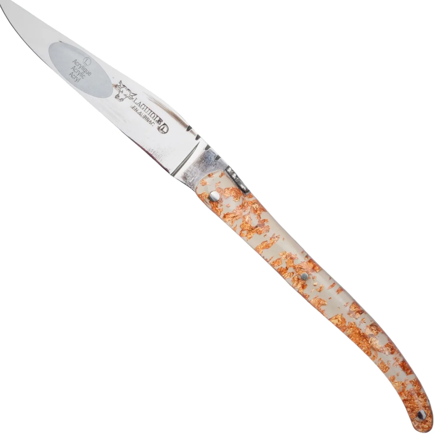 Laguiole en Aubrac Classic Zakmes Copper Glitter Full Handle 12 cm
