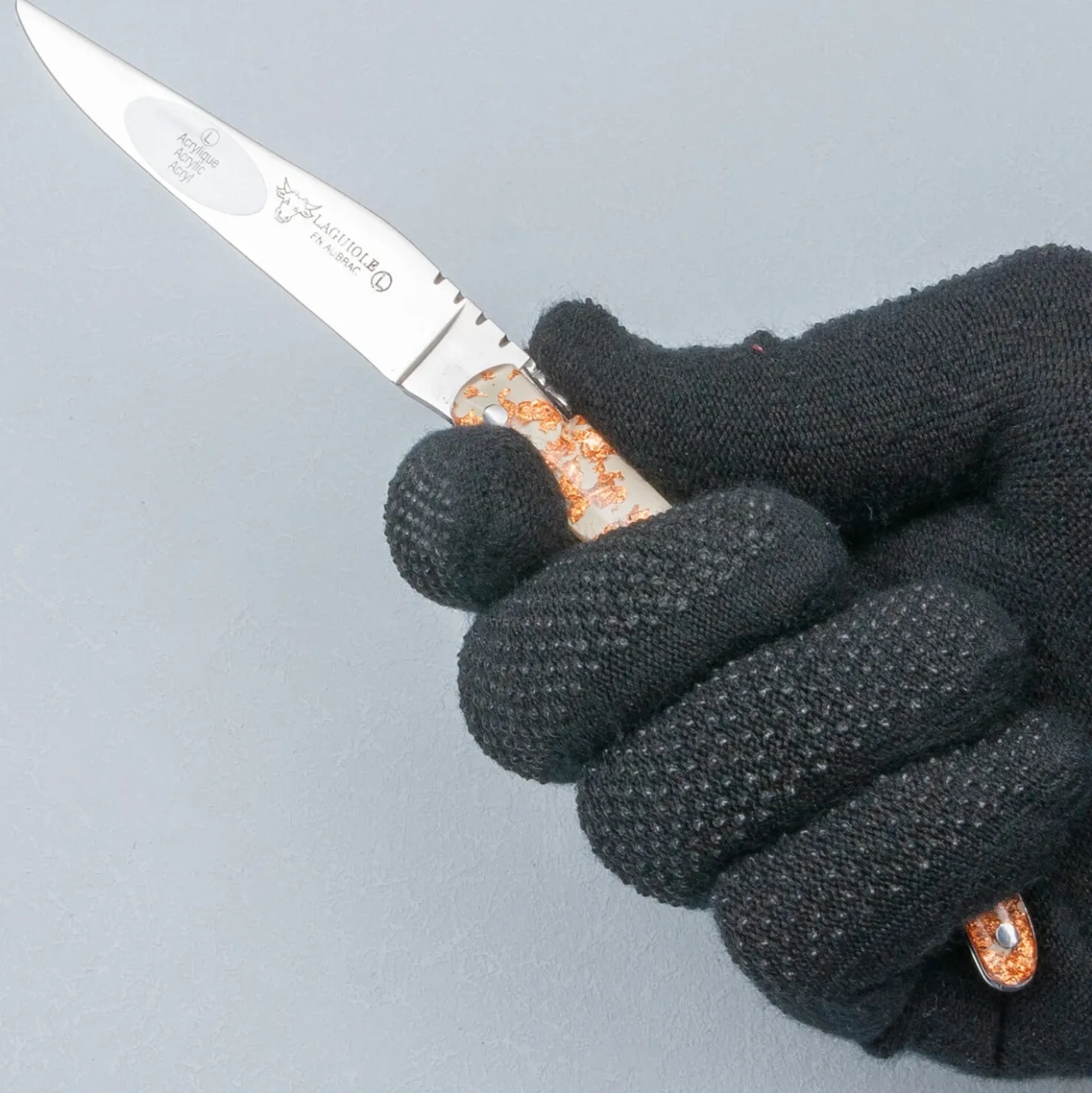 Laguiole en Aubrac Classic Zakmes Copper Glitter Full Handle 12 cm