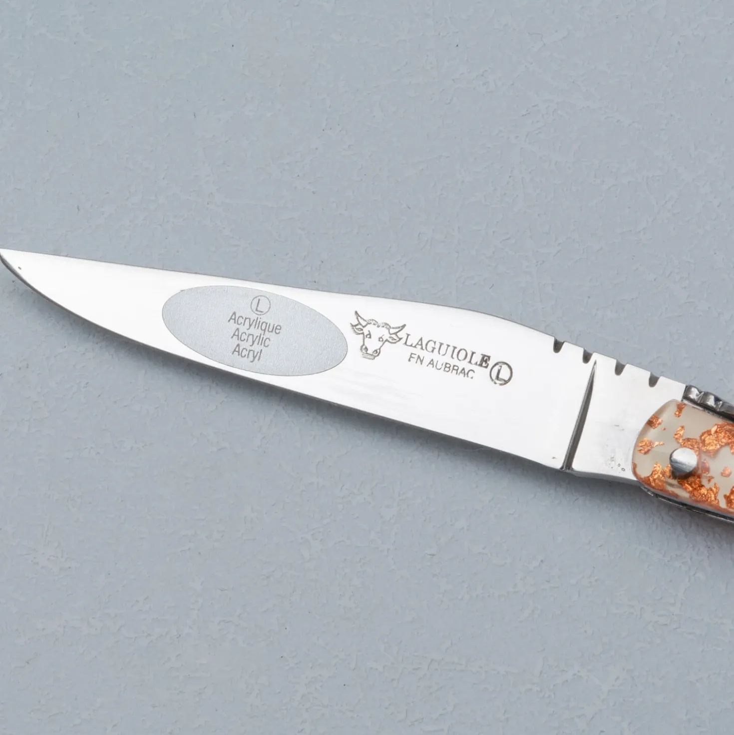 Laguiole en Aubrac Classic Zakmes Copper Glitter Full Handle 12 cm
