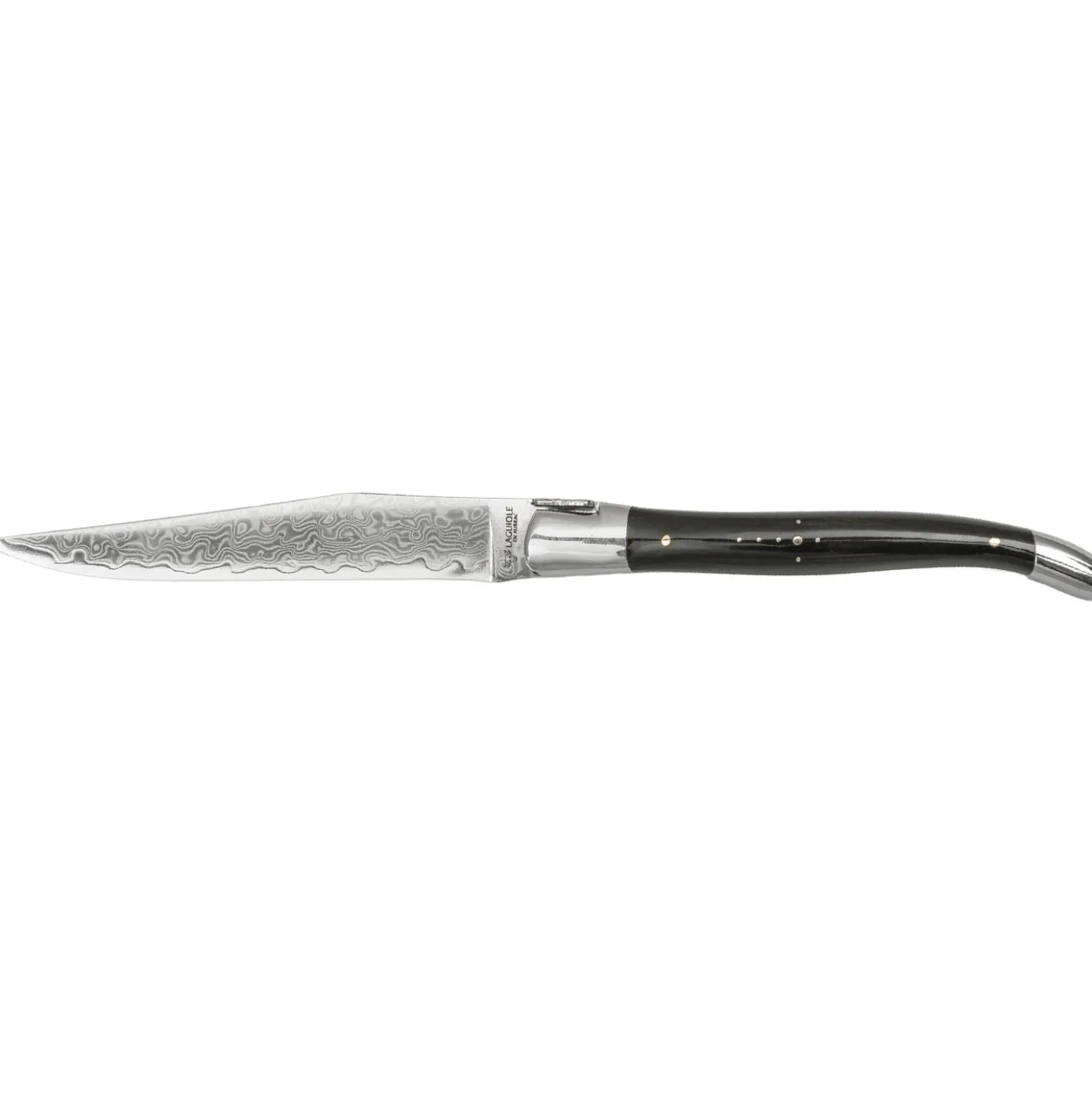 Laguiole en Aubrac Damascus Steakmes Hoorn 1 delig