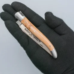 Laguiole en Aubrac Damast Zakmes Jeneverbes 12 cm