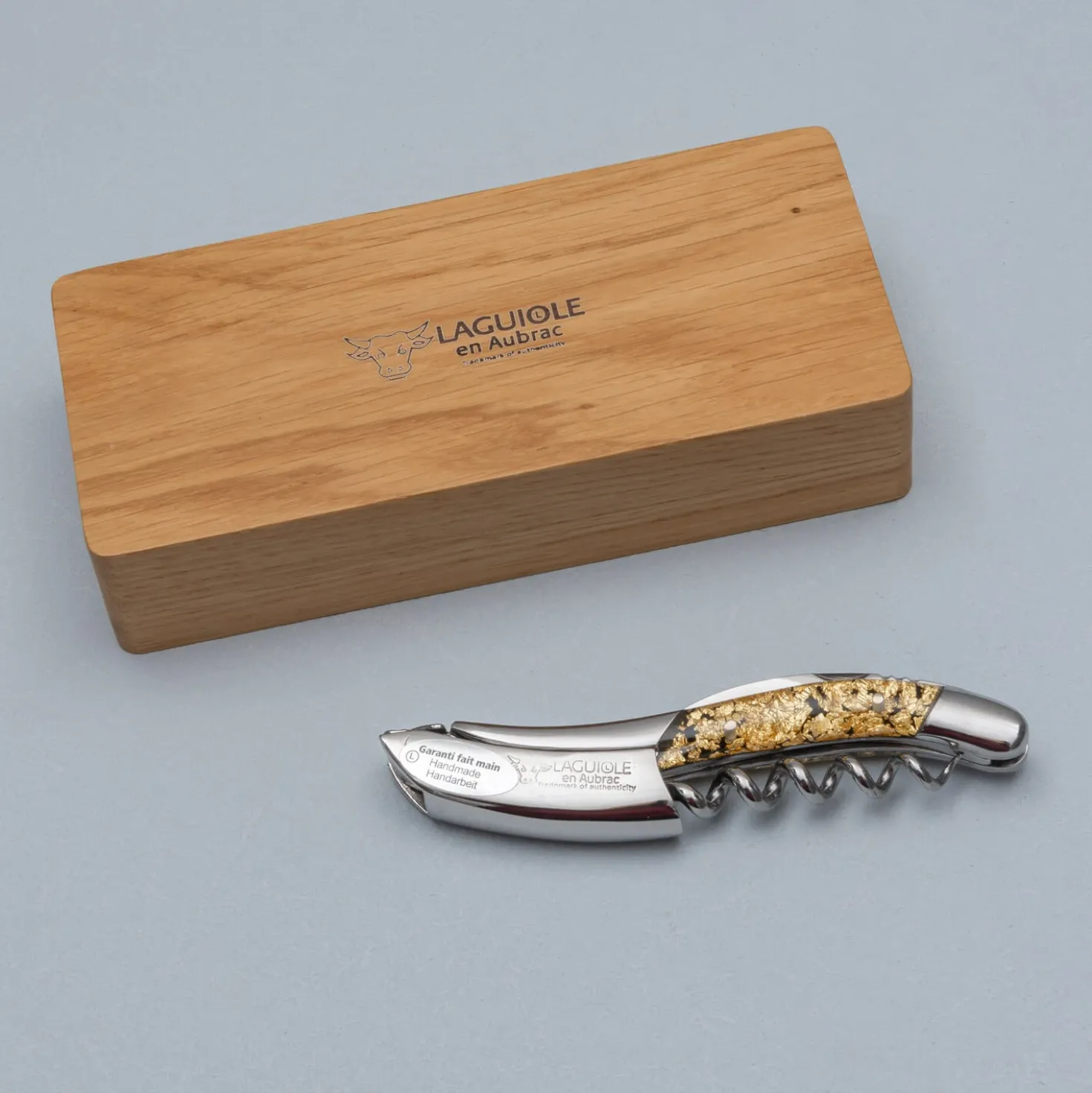 Laguiole en Aubrac Kelnersmes Gouden Vlokken