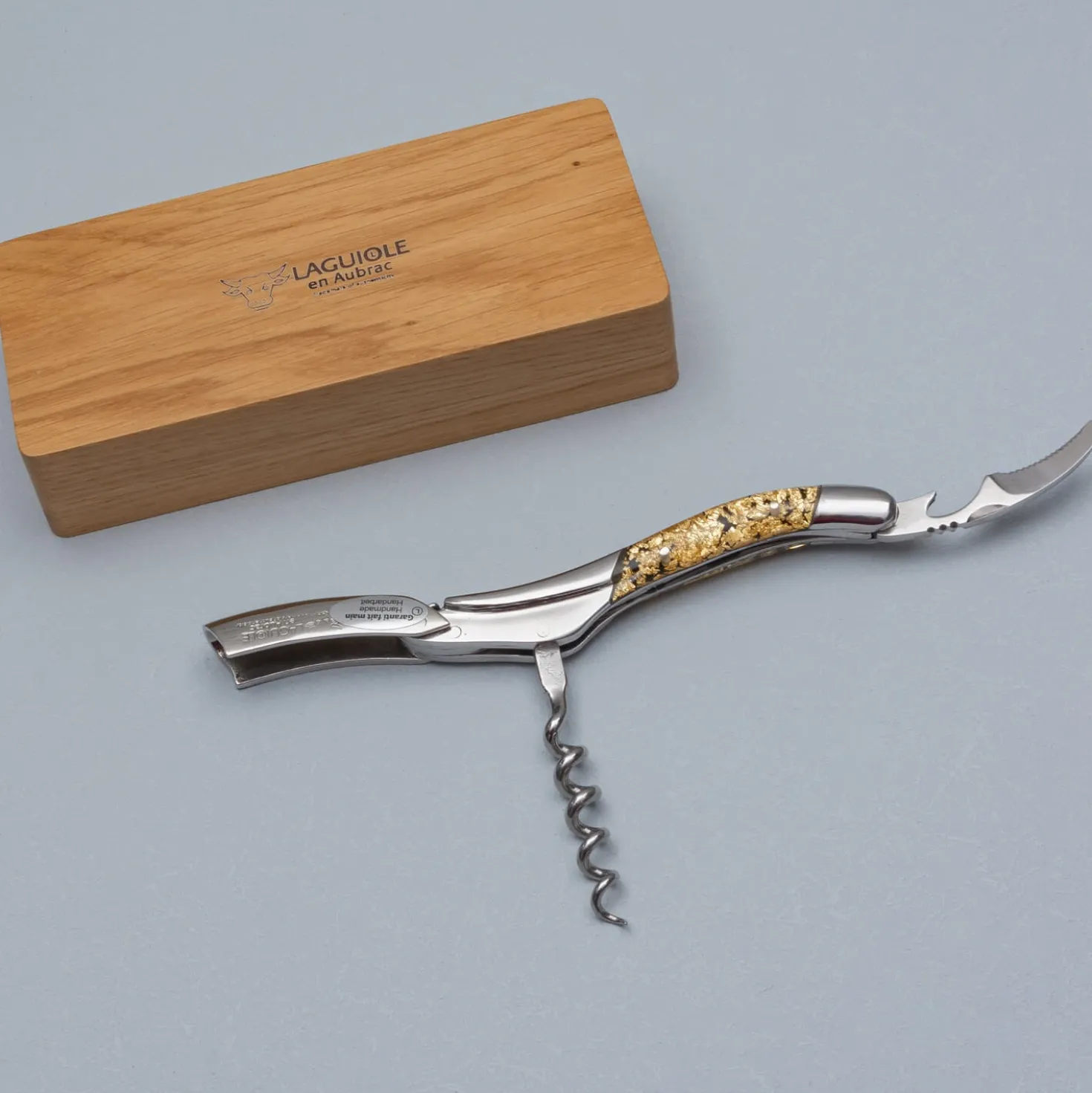 Laguiole en Aubrac Kelnersmes Gouden Vlokken