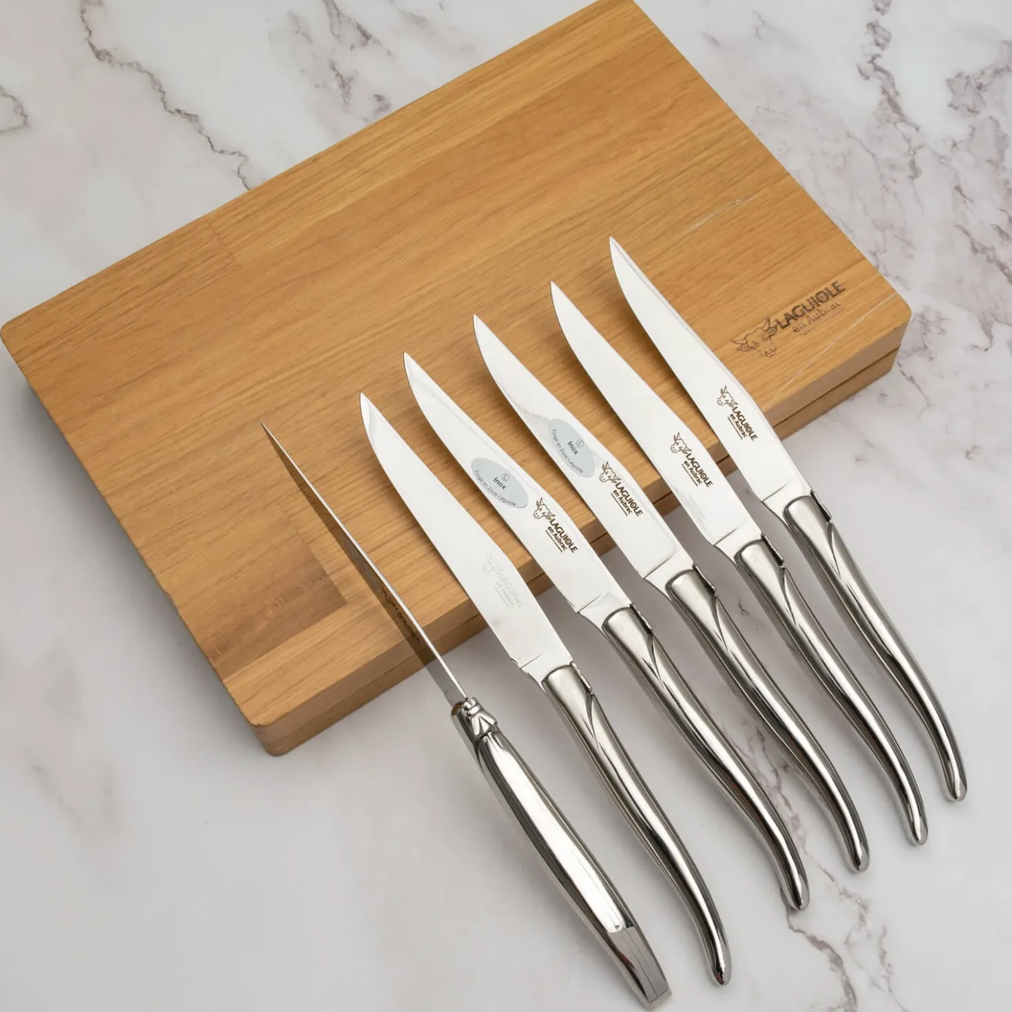 Laguiole en Aubrac Steakmessenset RVS 6 delig