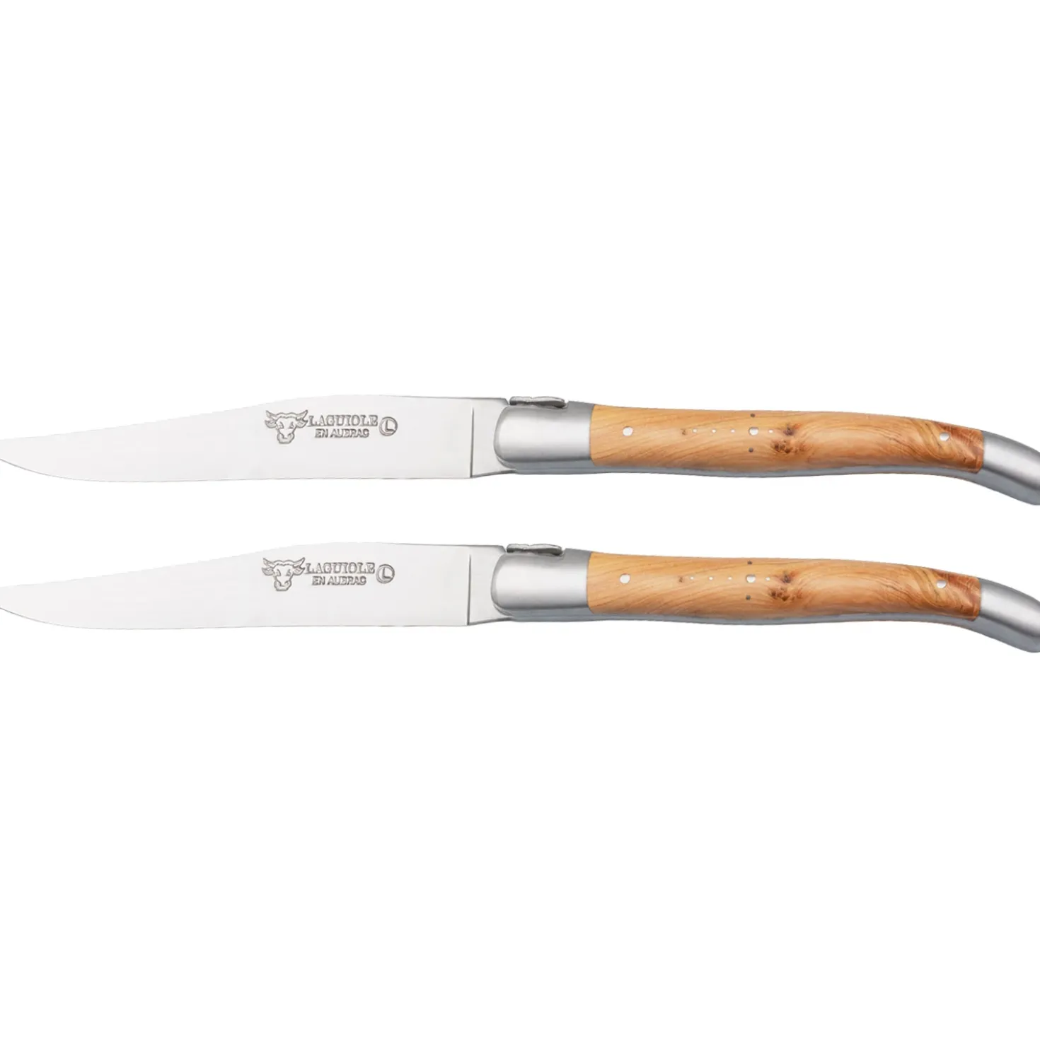 Laguiole en Aubrac Steakmessenset Olijf 2 delig