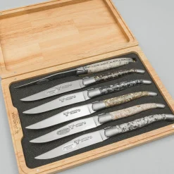 Laguiole en Aubrac Steakmessenset Mossel & Oester 6 delig