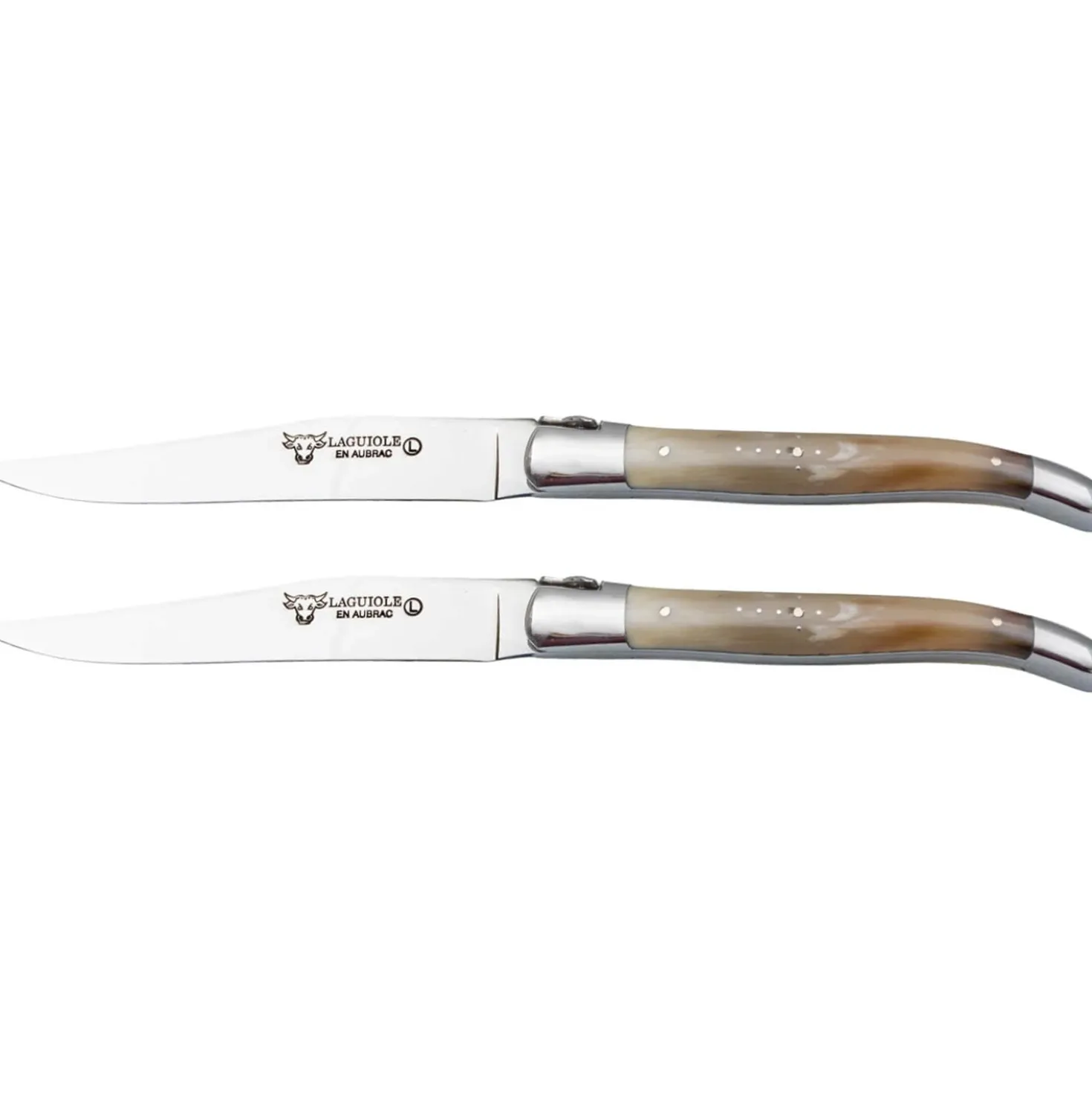 Laguiole en Aubrac Steakmessenset Hoorn 2 delig