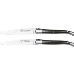 Laguiole en Aubrac Steakmessenset Buffelhoorn 2 delig
