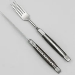 Laguiole en Aubrac Steakmessen en vorkenset Ebbenhout 4 delig