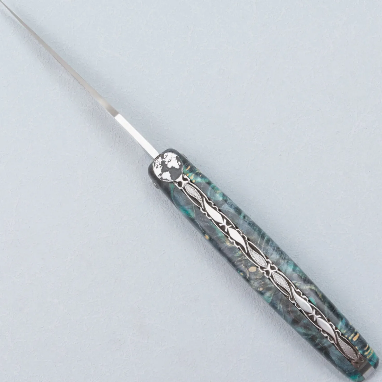 Laguiole en Aubrac Zakmes Cosmos Blue Elder Earth Bee 12 cm