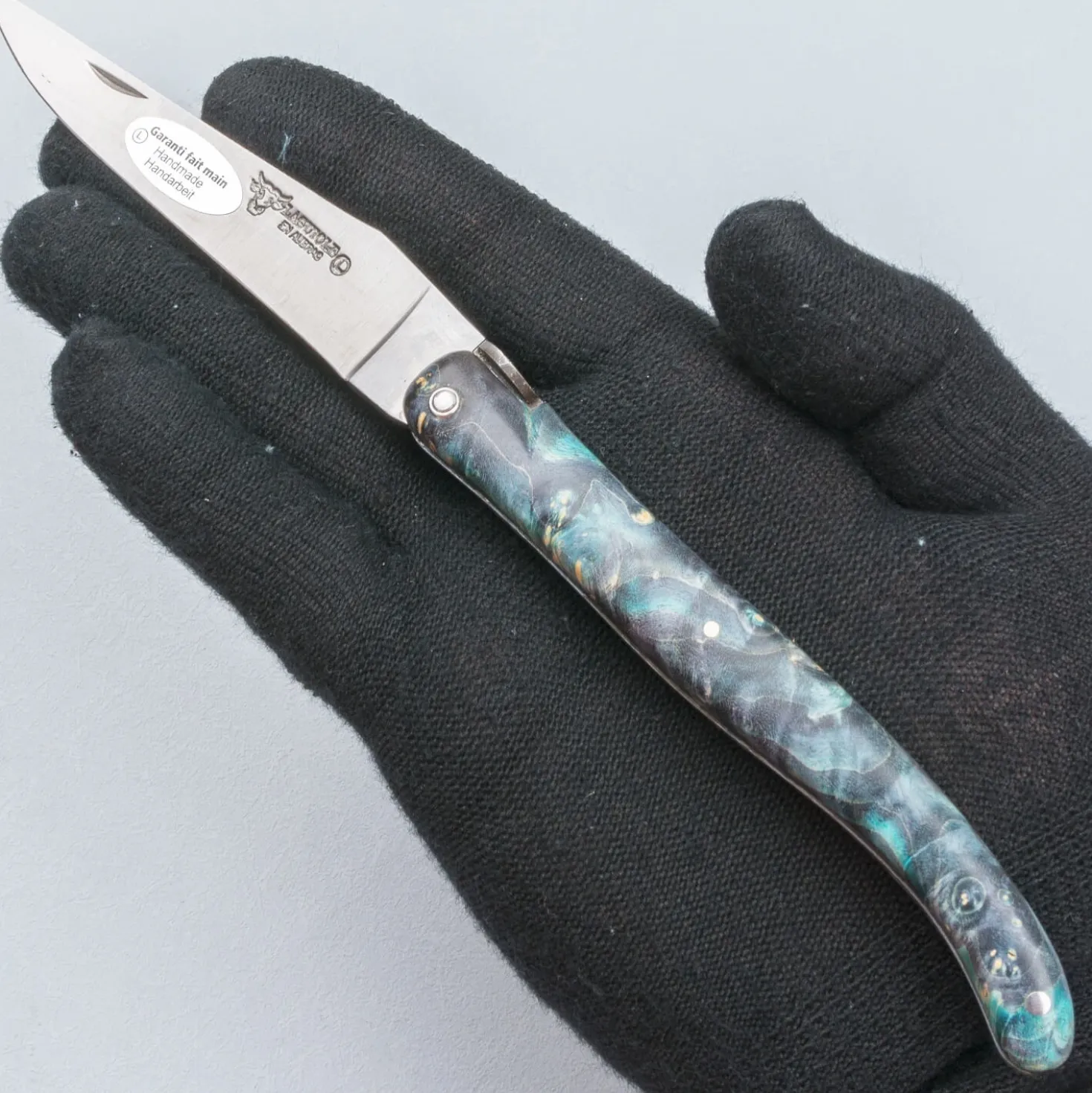Laguiole en Aubrac Zakmes Cosmos Blue Elder Earth Bee 12 cm