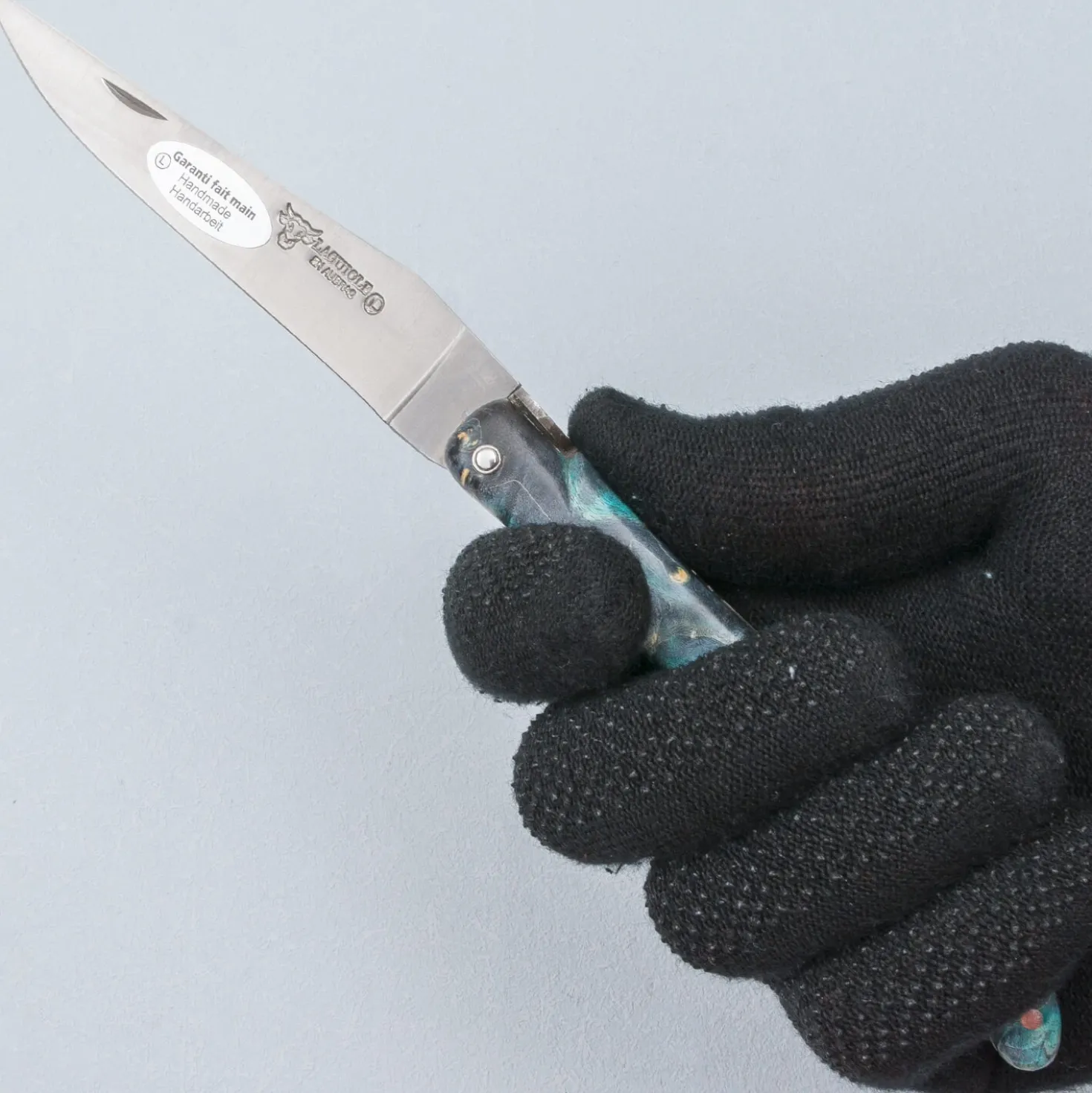 Laguiole en Aubrac Zakmes Cosmos Blue Elder Earth Bee 12 cm