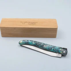 Laguiole en Aubrac Zakmes Cosmos Blue Elder Earth Bee 12 cm
