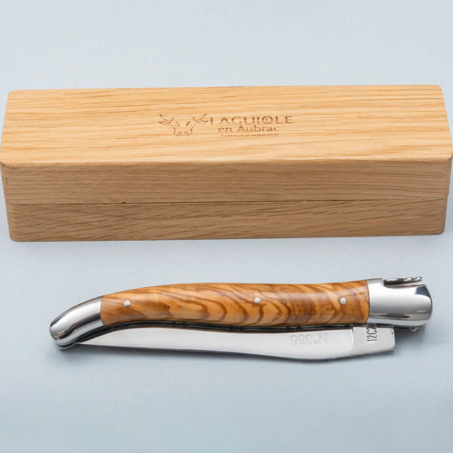 Laguiole en Aubrac Zakmes Double Plated Olive Burl 12 cm