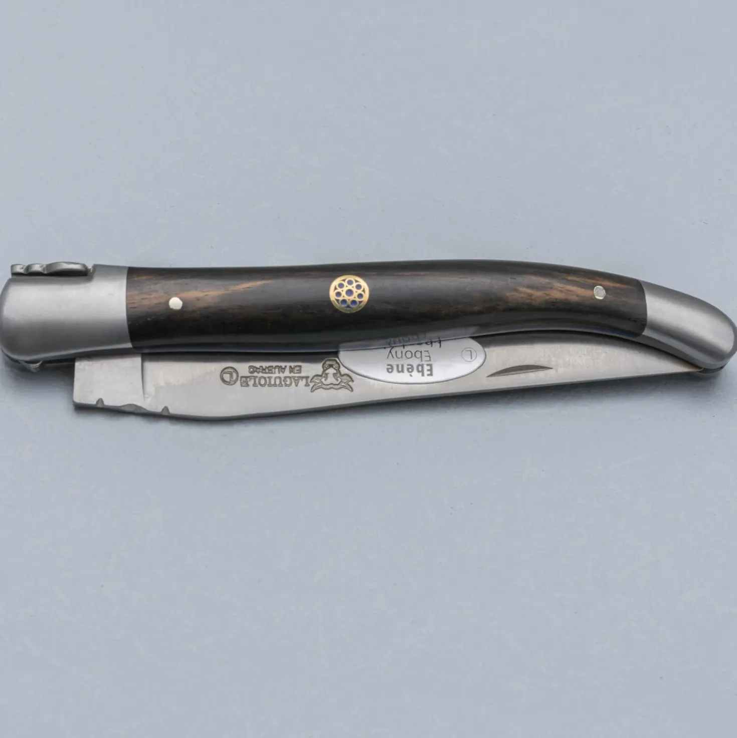 Laguiole en Aubrac Zakmes Ebony Mosaic Blue 12 cm