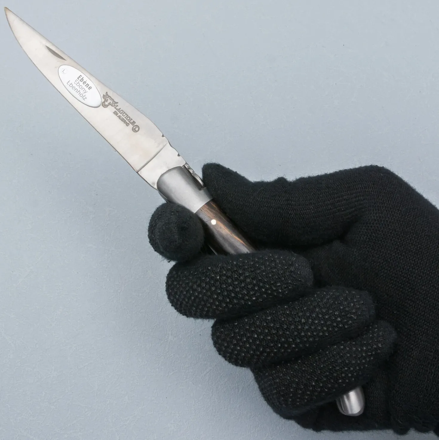Laguiole en Aubrac Zakmes Ebony Mosaic Blue 12 cm