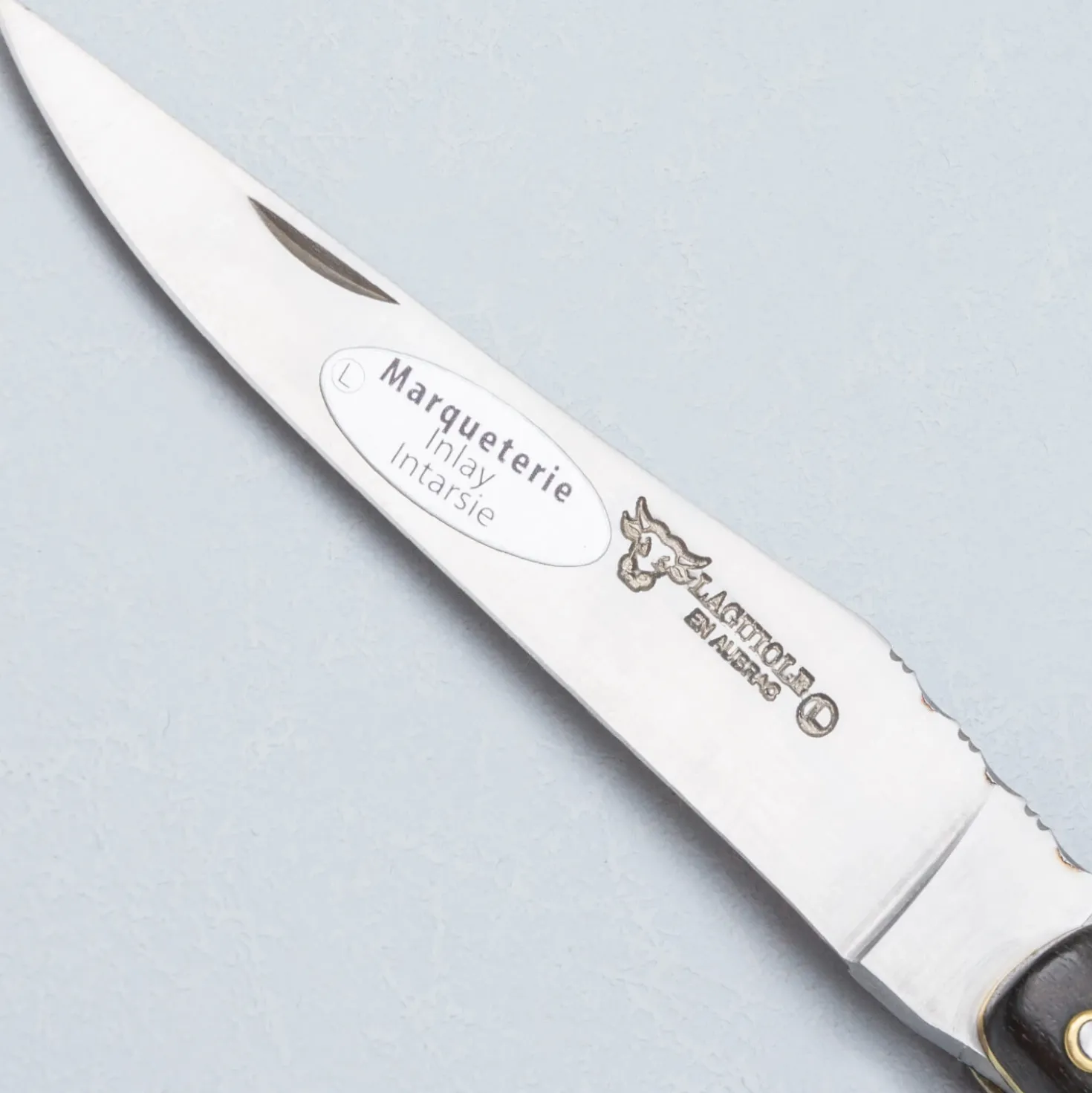 Laguiole en Aubrac Zakmes Ebony Onyx Inlay Deluxe 12 cm