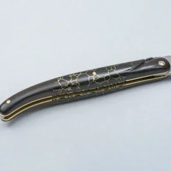 Laguiole en Aubrac Zakmes Ebony Onyx Inlay Deluxe 12 cm