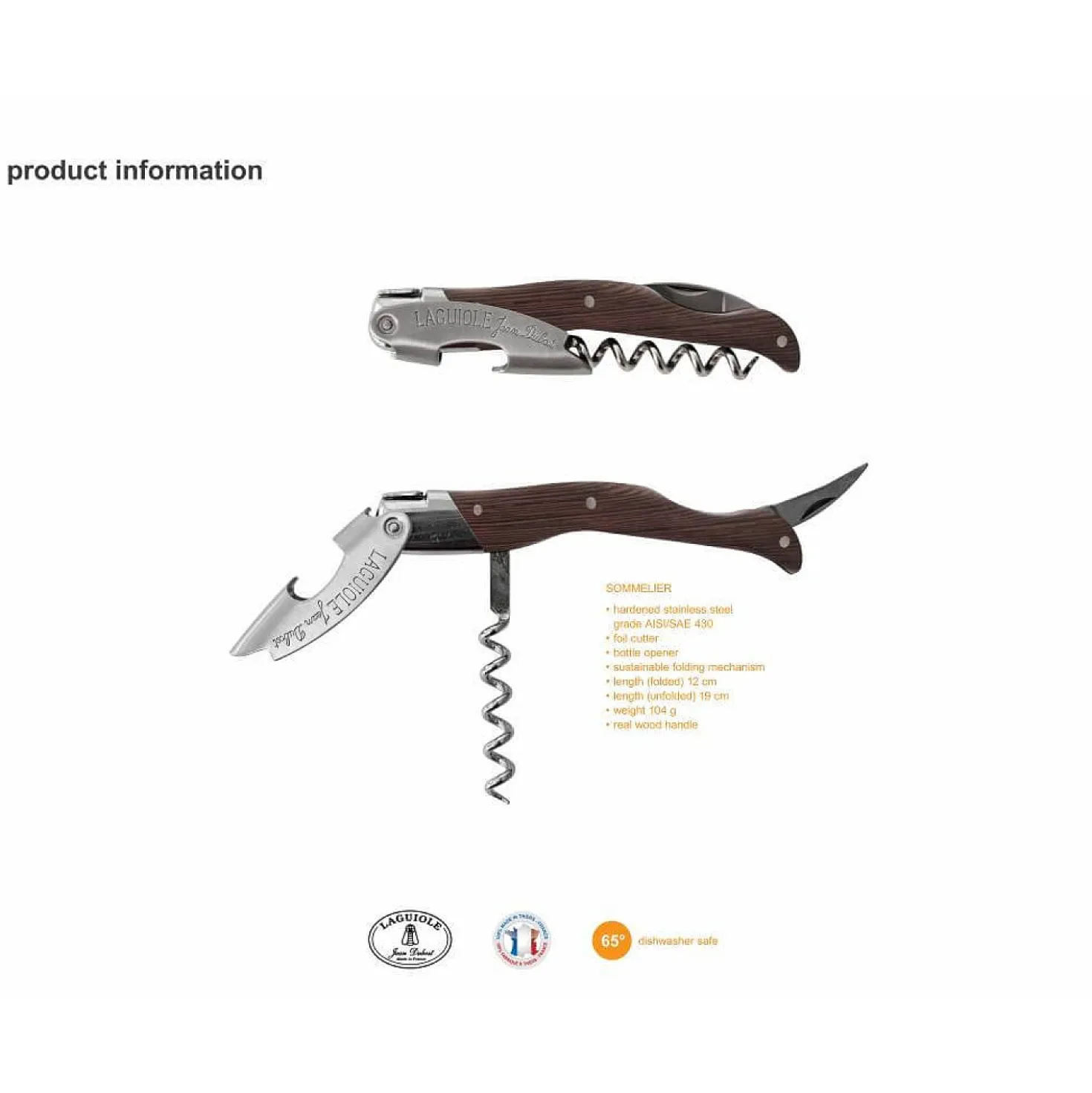 Laguiole Kelnersmes Wenge Jean Dubost