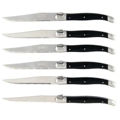 Laguiole Steakmessen Jean Dubost Zwart 1.2 mm
