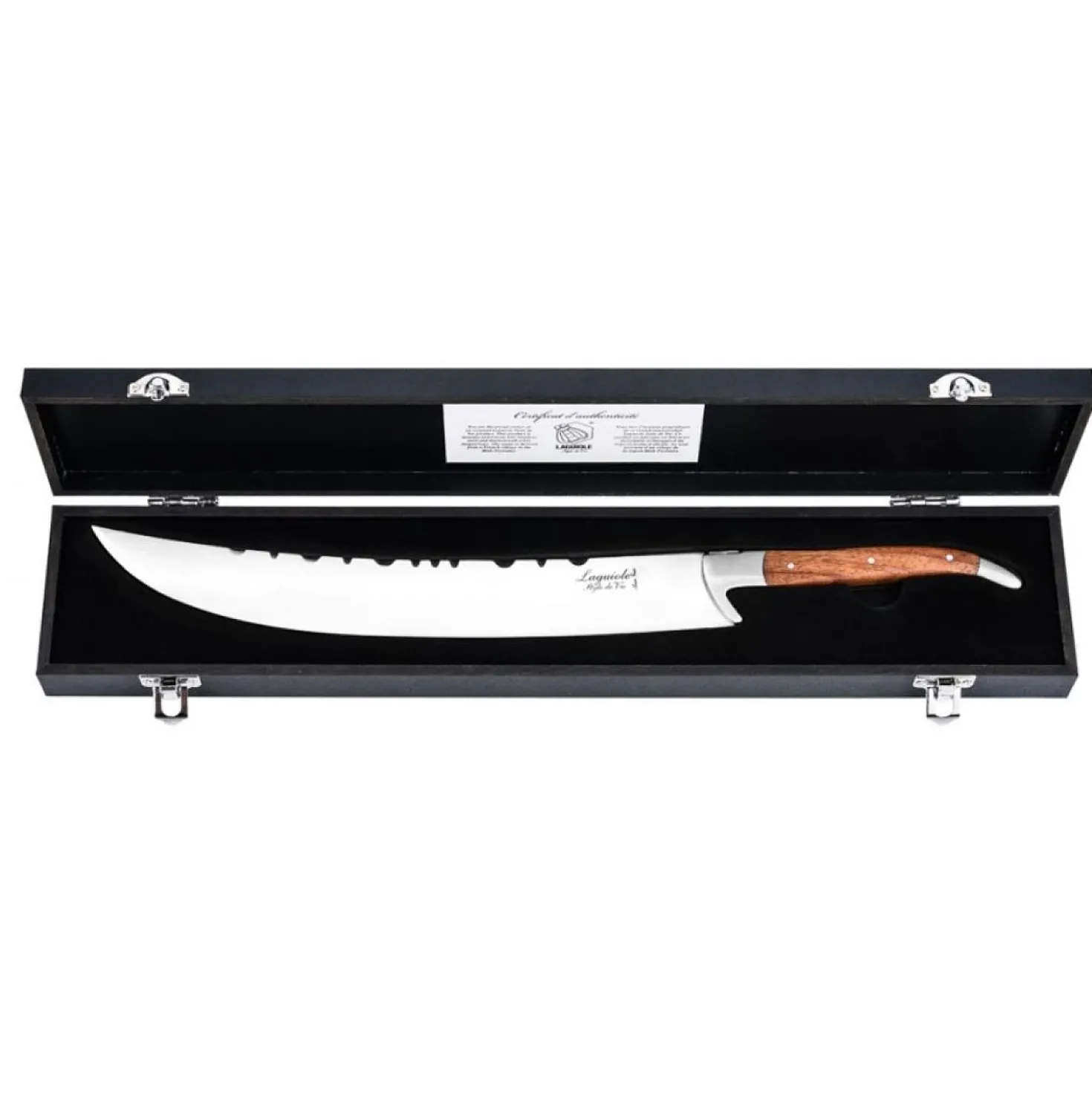 Laguiole Style de Vie Champagnesabel + Kelnersmes Olijfhout