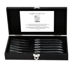 Laguiole Style de Vie Luxery Line Vorken Set Ebbenhout (6 stuks)