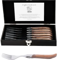 Laguiole Style de Vie Luxury Line Vorken Set Olijfhout (6 Stuks)